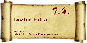 Teszler Hella névjegykártya