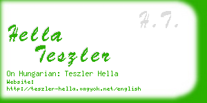 hella teszler business card
